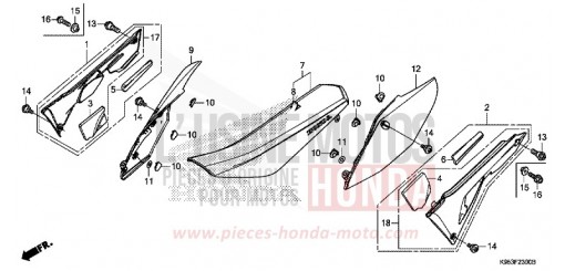 SIEGE/COUVERCLE LATERAL CRF250RJ de 2018